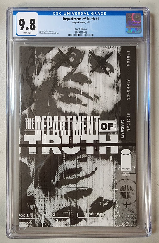 9.8 CGC DEPARTMENT OF TRUTH #1 4TH PRINT VARIANT [3869118003]