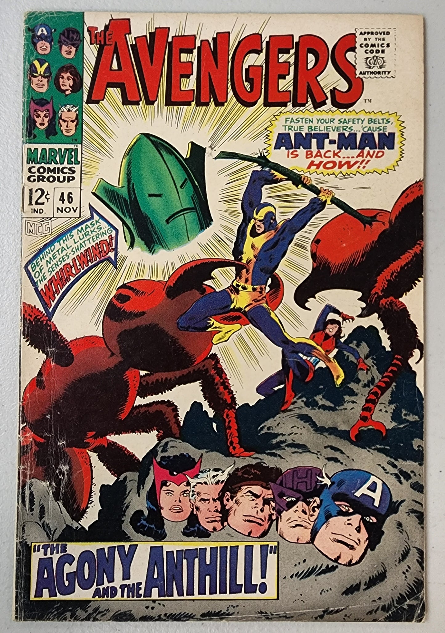 AVENGERS #46 (1ST APP OF WHIRLWIND) 1967  MARVEL COMICS   