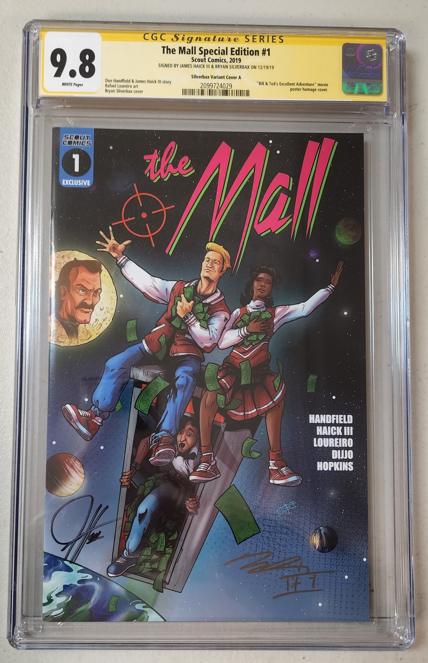9.8 CGC MALL SPECIAL EDITION #1 HOMAGE VARIANT SIGNED BY JAMES HAICK III & BRYAN SILVERBAX 2019 [2099724029]