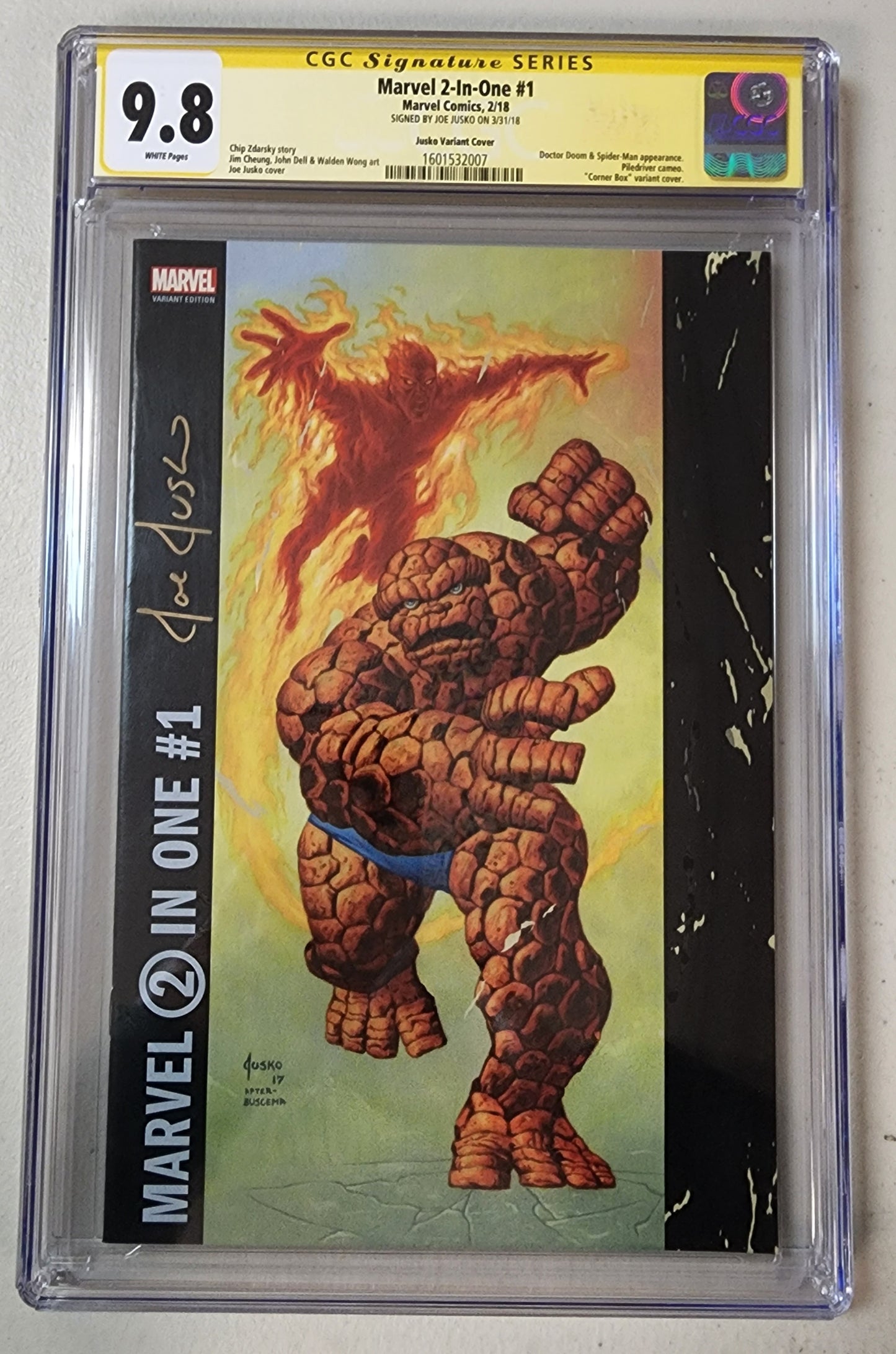 9.8 CGC MARVEL 2-IN-ONE #1 VARIANT SIGNED BY JOE JUSKO [1601532007]