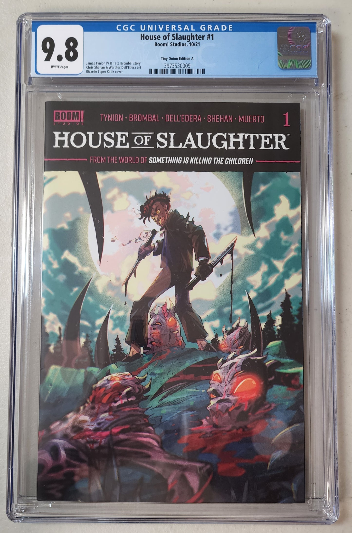 9.8 CGC HOUSE OF SLAUGHTER #1 ORTIZ TINY ONION EDITION VARIANT [3973530009] House of Slaughter BOOM! STUDIOS   