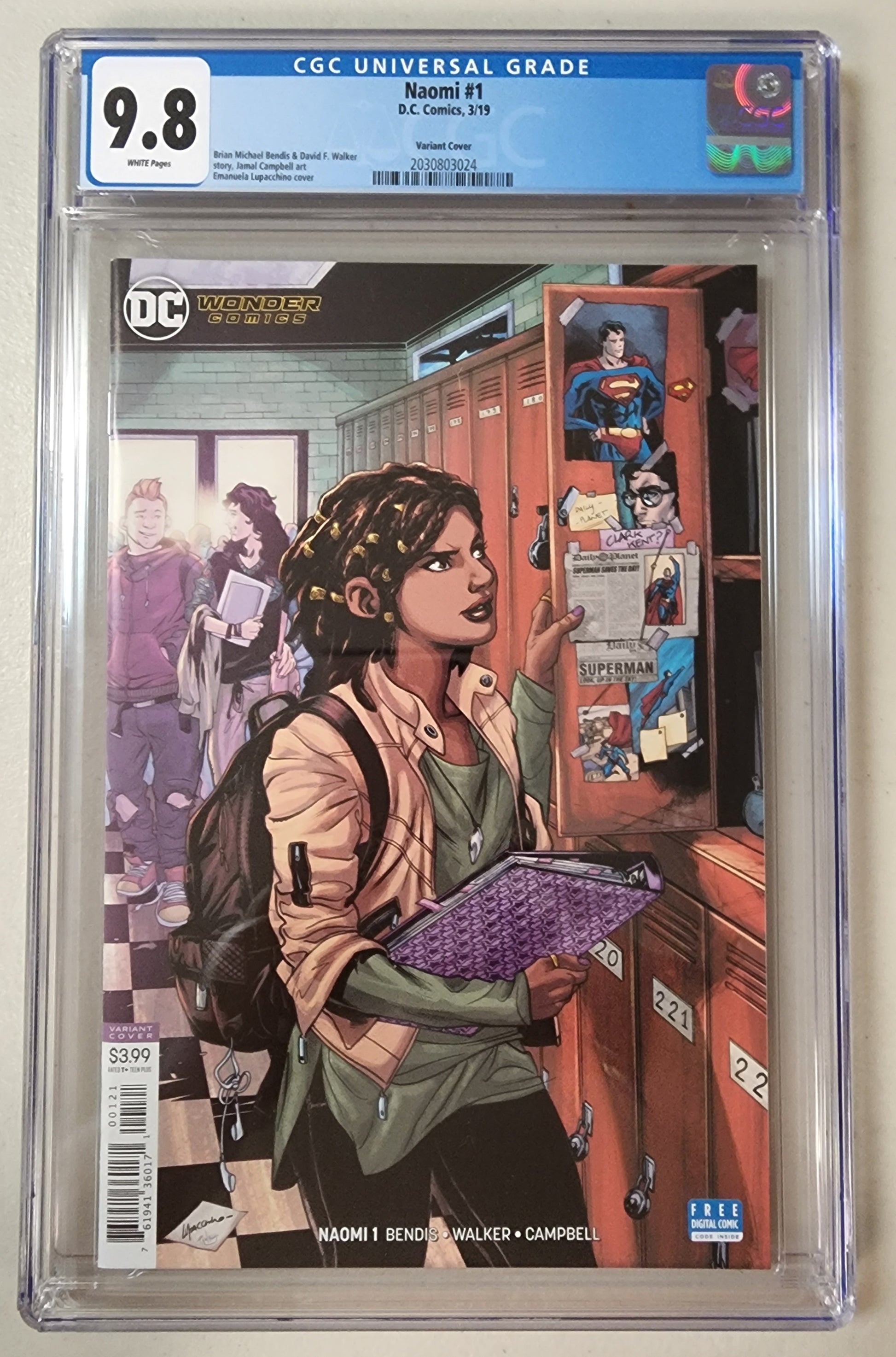 9.8 CGC NAOMI #1 VARIANT 1ST PRINT [2030803024] CGC DC COMICS   