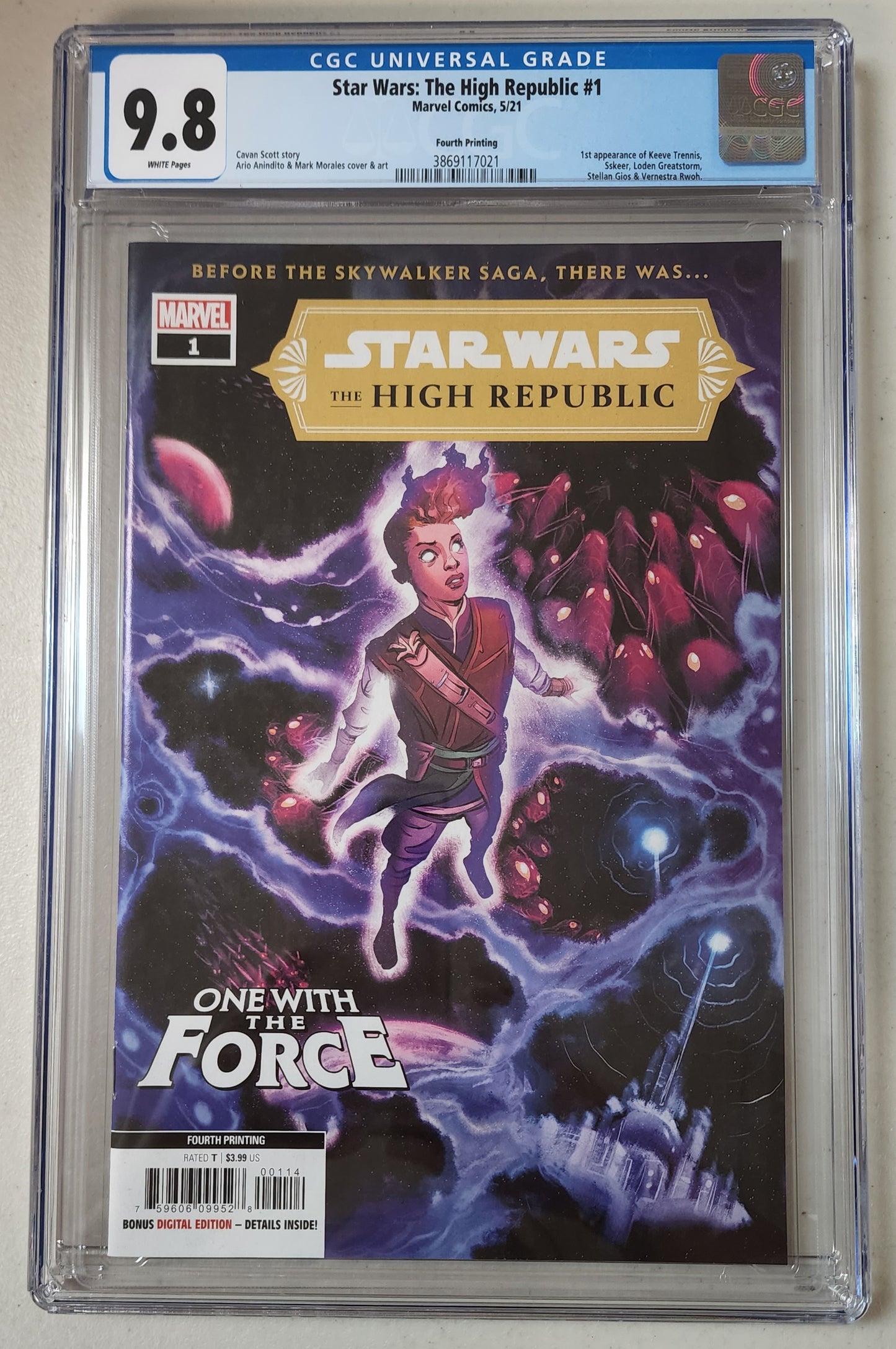 9.8 CGC STAR WARS HIGH REPUBLIC #1 4TH PRINT VARIANT (1ST APP KEEVE TRENNIS, SSKEER) [3869117021]