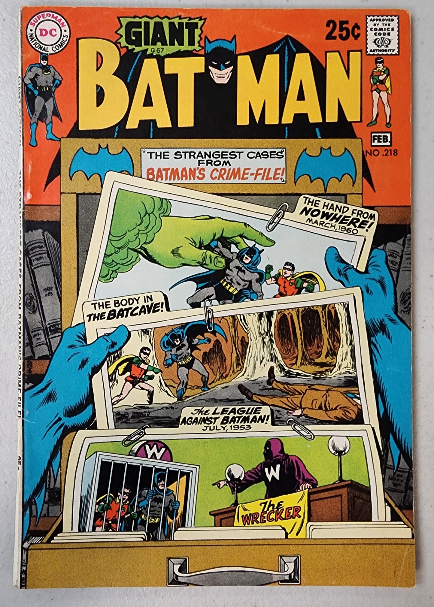 BATMAN #218 1970 comic book DC COMICS   