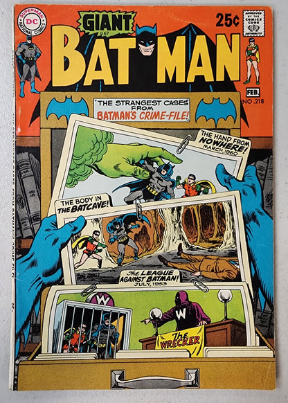 BATMAN #218 1970 comic book DC COMICS   