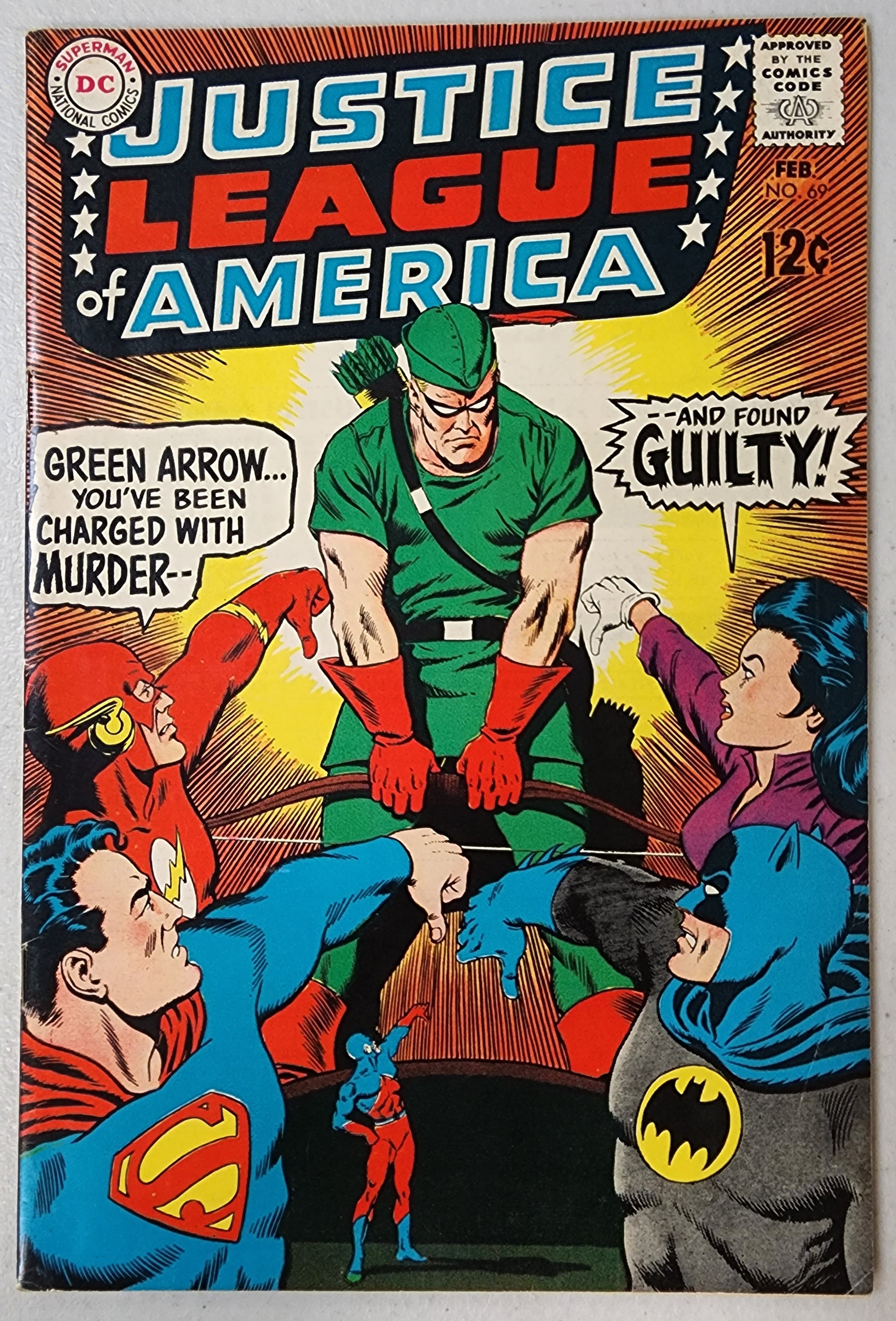 JUSTICE LEAGUE OF AMERICA #69 1969 comic books DC COMICS   