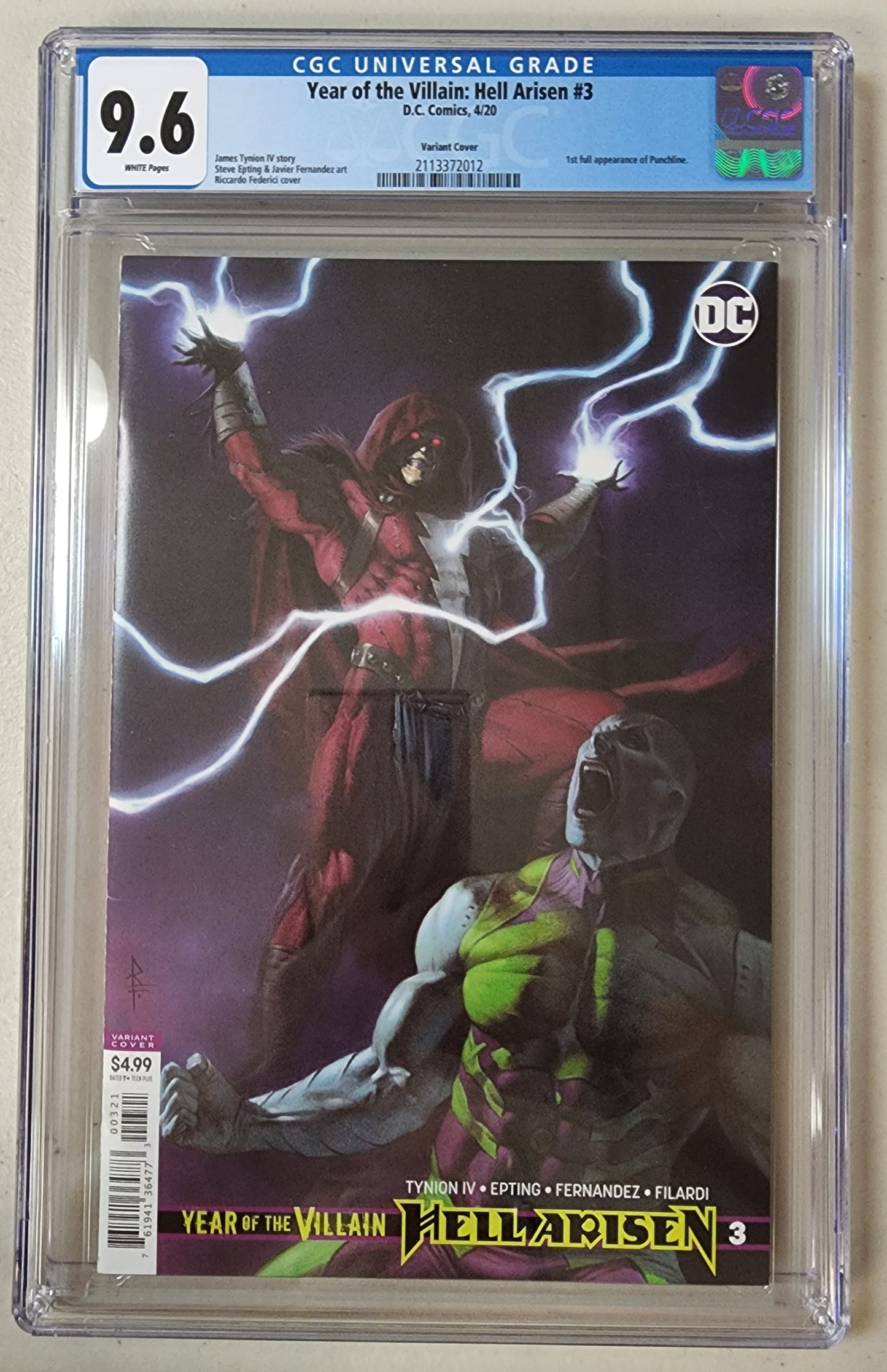 9.6 CGC YEAR OF THE VILLAIN HELL ARISEN #3 VARIANT (1ST APP PUNCHLINE ALEXIS KAYE) [2113372012] Year of the Villain DC COMICS   