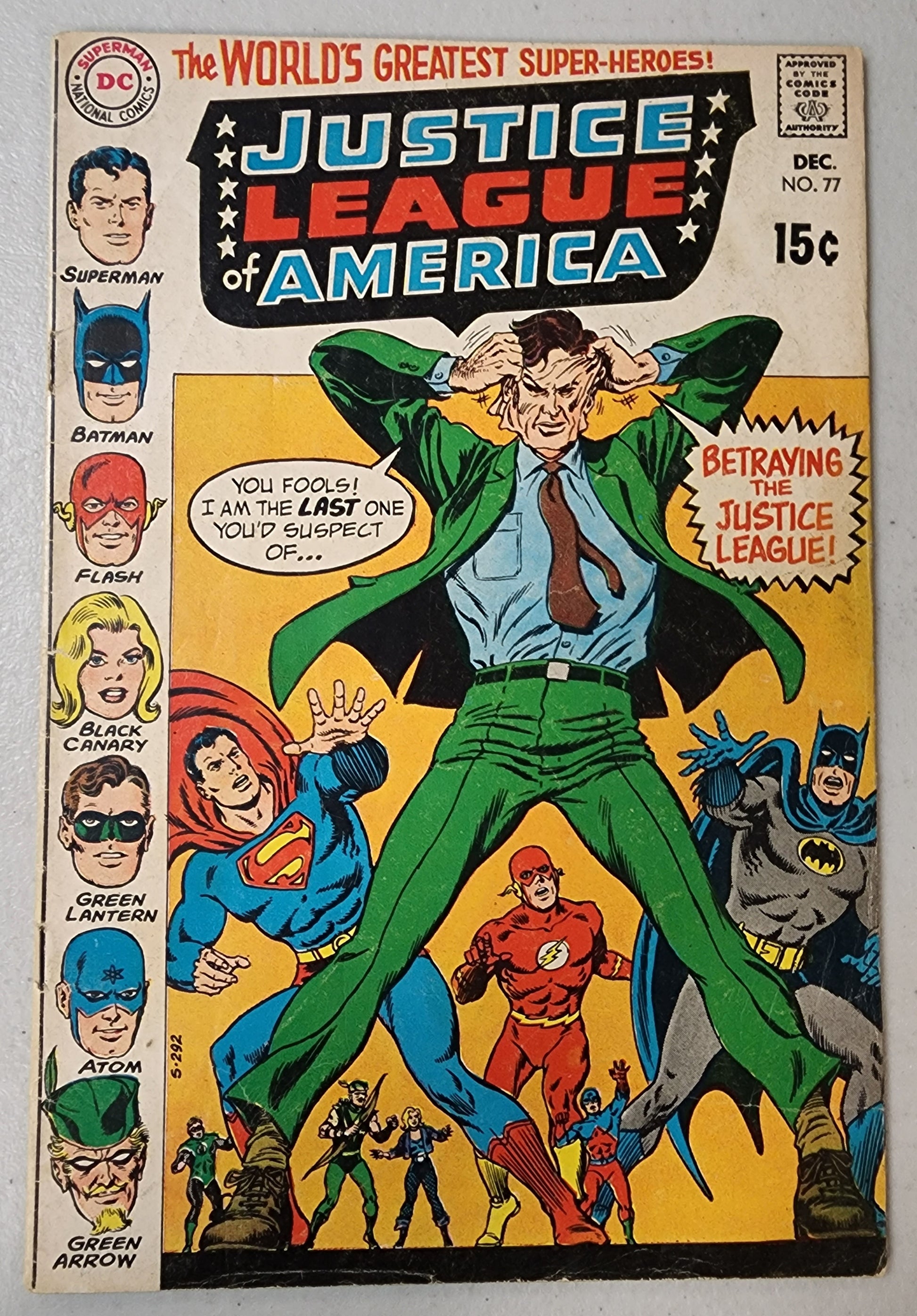 JUSTICE LEAGUE OF AMERICA #77 1969 comic books DC COMICS   