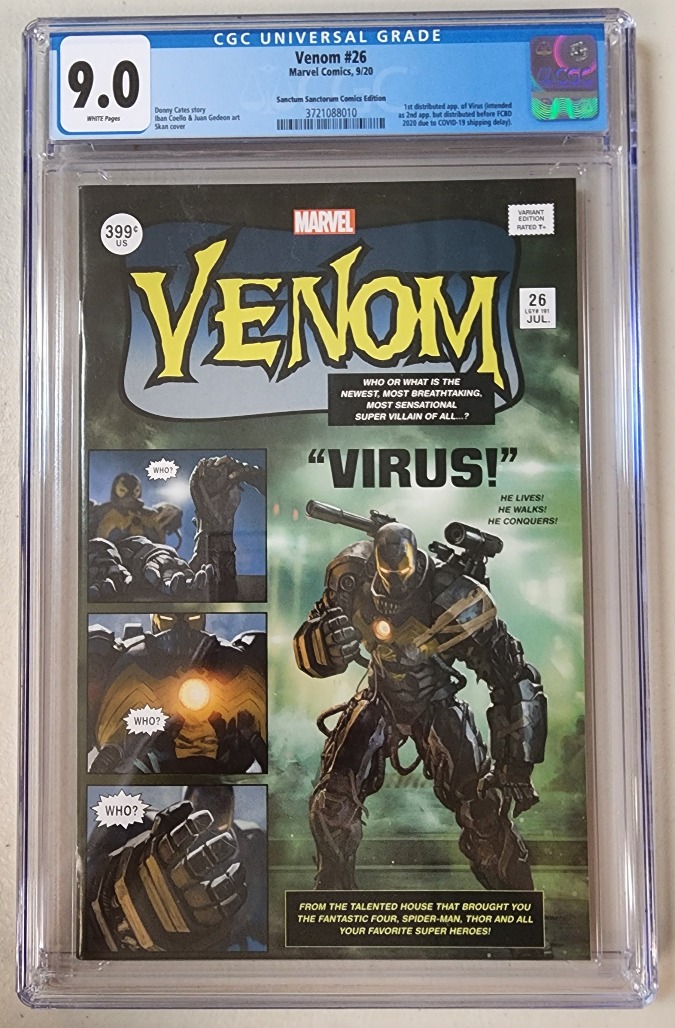 Venom #26 comic graded cgc 2024 9.8