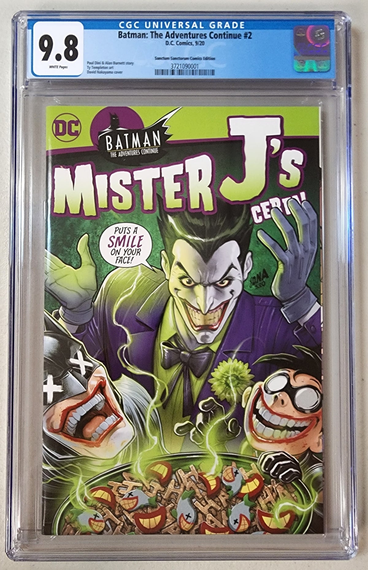 9.8 CGC BATMAN THE ADVENTURES CONTINUE #2 (OF 6) SSCO DAVID NAKAYAMA VARIANT 2020 [3721090001] comic DC COMICS   