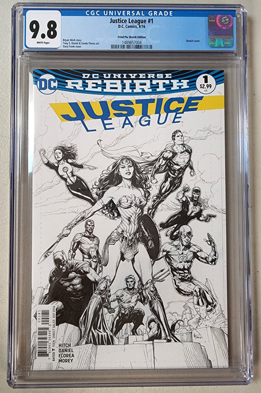 9.8 CGC JUSTICE LEAGUE #1 FRANK SKETCH VARIANT [1489857004]