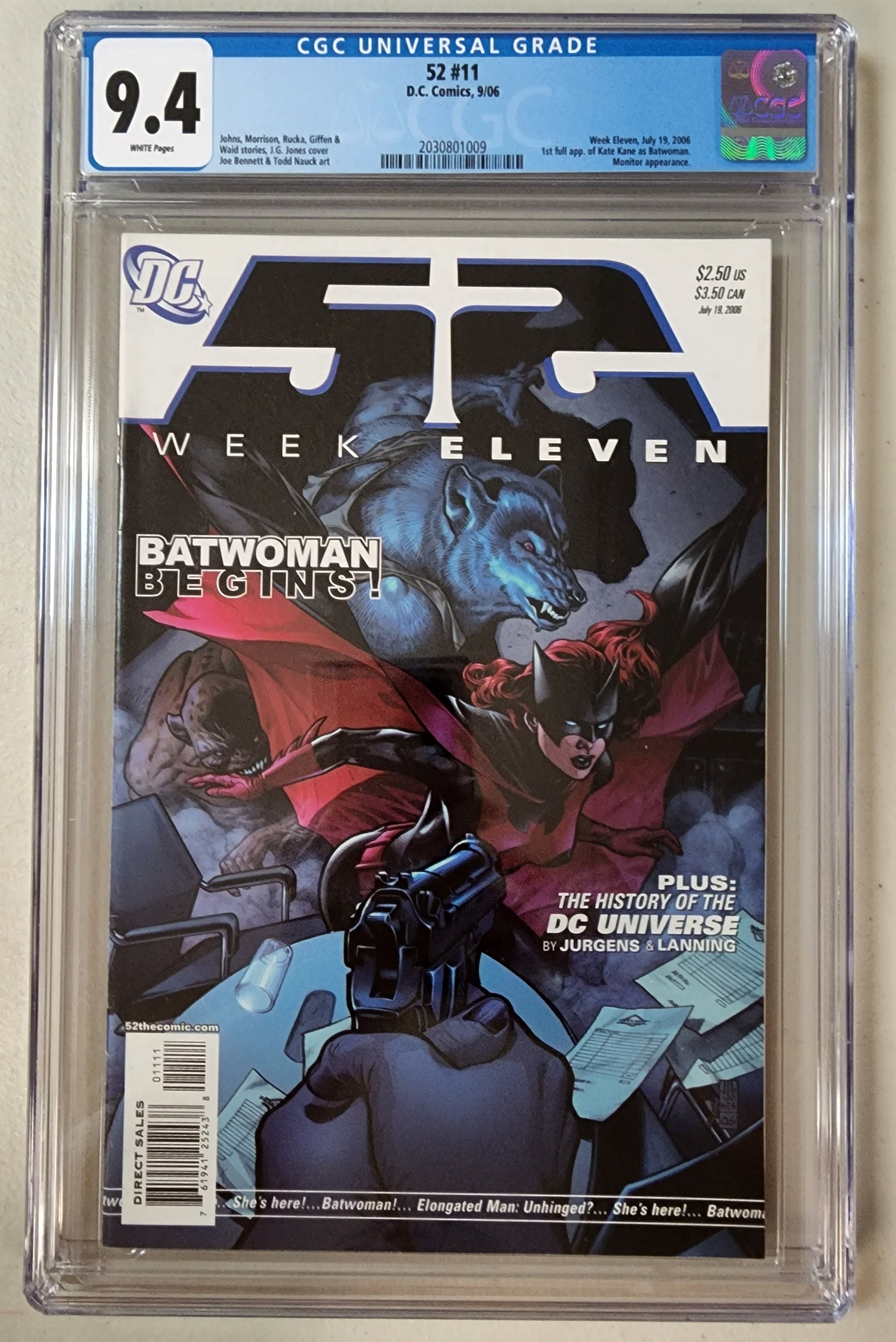 9.4 CGC 52 #11 (1st App Kate Kane Batwoman) 2006 [2030801009] CGC CGC   