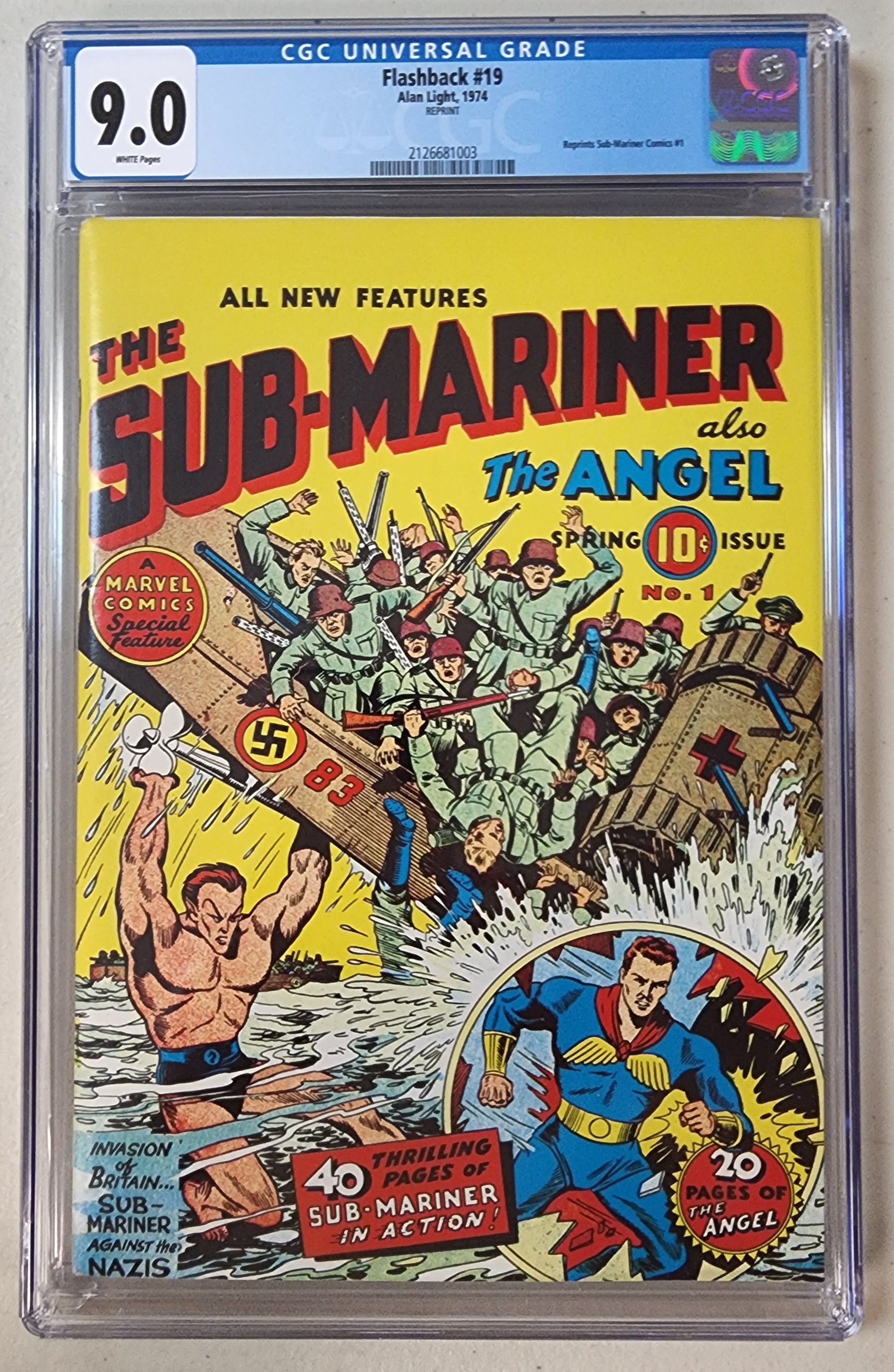 9.0 CGC FLASHBACK #19 1974 (REPRINT SUB-MARINER COMICS #1) [2126681003] CGC CGC   