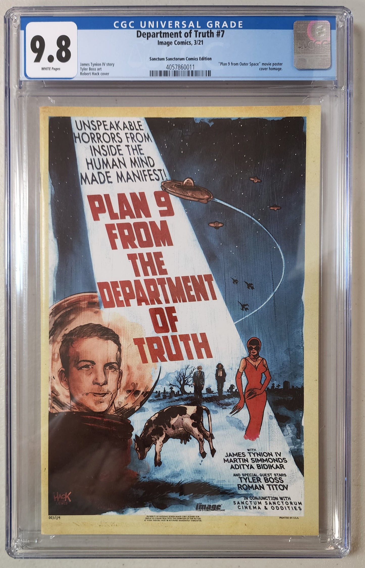 9.8 CGC DEPARTMENT OF TRUTH #7 SSCO HACK HOMAGE VARIANT [3869121011]