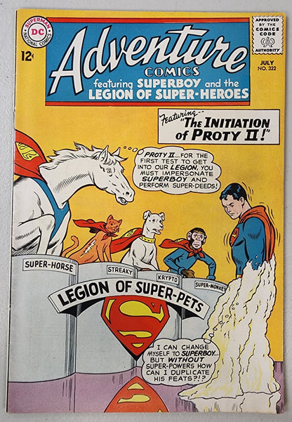 ADVENTURE COMICS #322 (PROTY II JOINS LEGION OF SUPER PETS) HOMAGE AC #247 1964