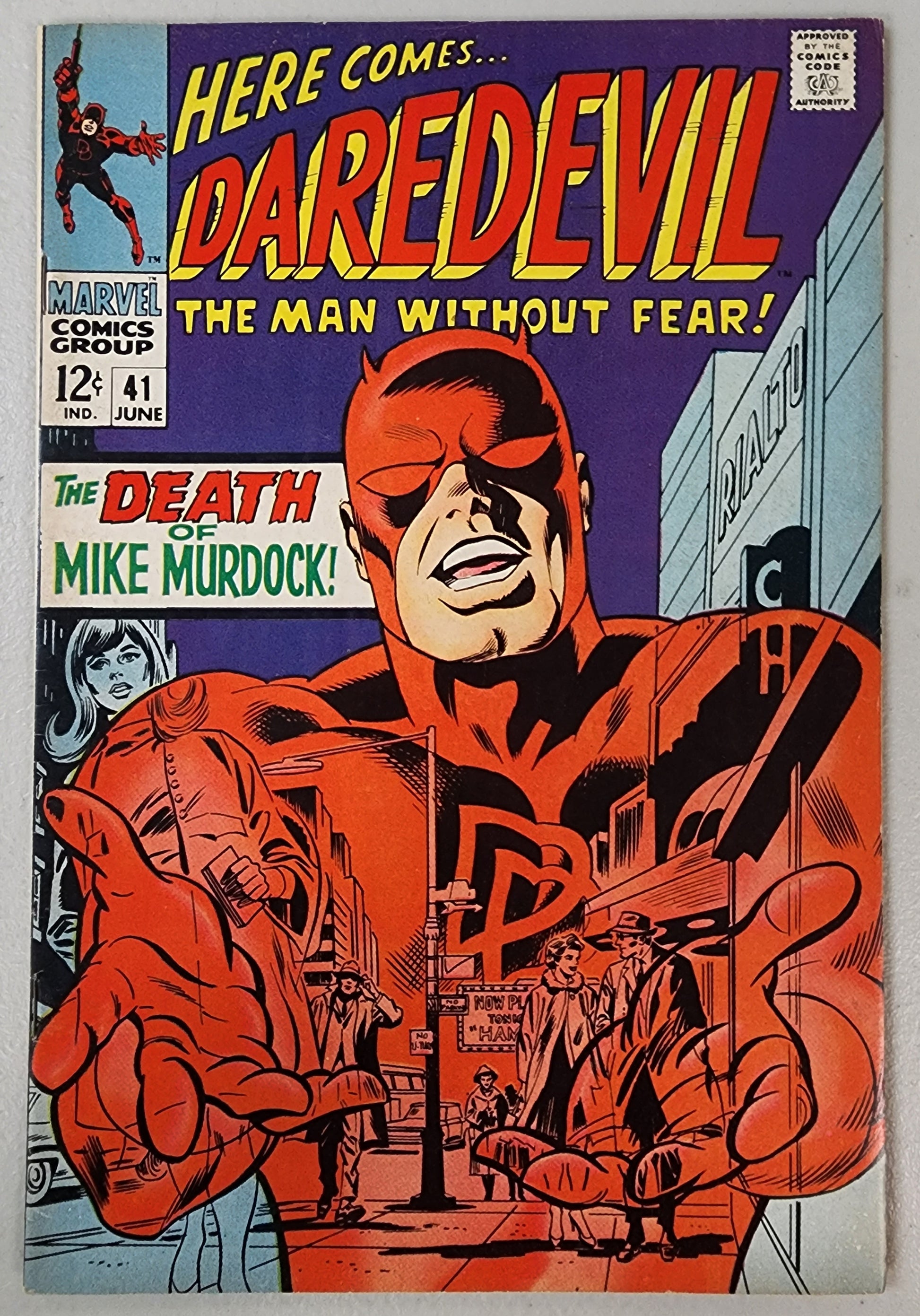 DAREDEVIL #41 1968 (DEATH OF MIKE MURDOCK) comic book MARVEL COMICS   