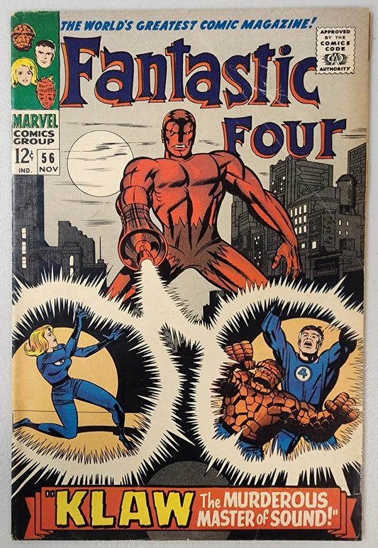 FANTASTIC FOUR #56 (1ND APP KLAW) 1966 comic book MARVEL COMICS   