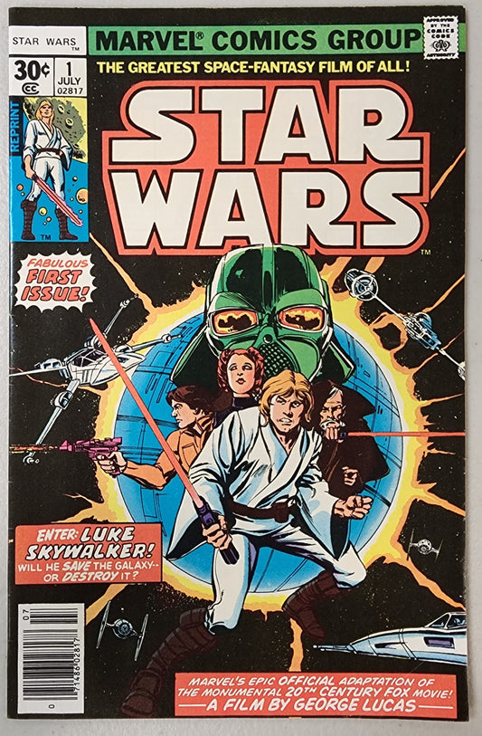 STAR WARS #1 2ND PRINT 1977 comic book MARVEL COMICS   