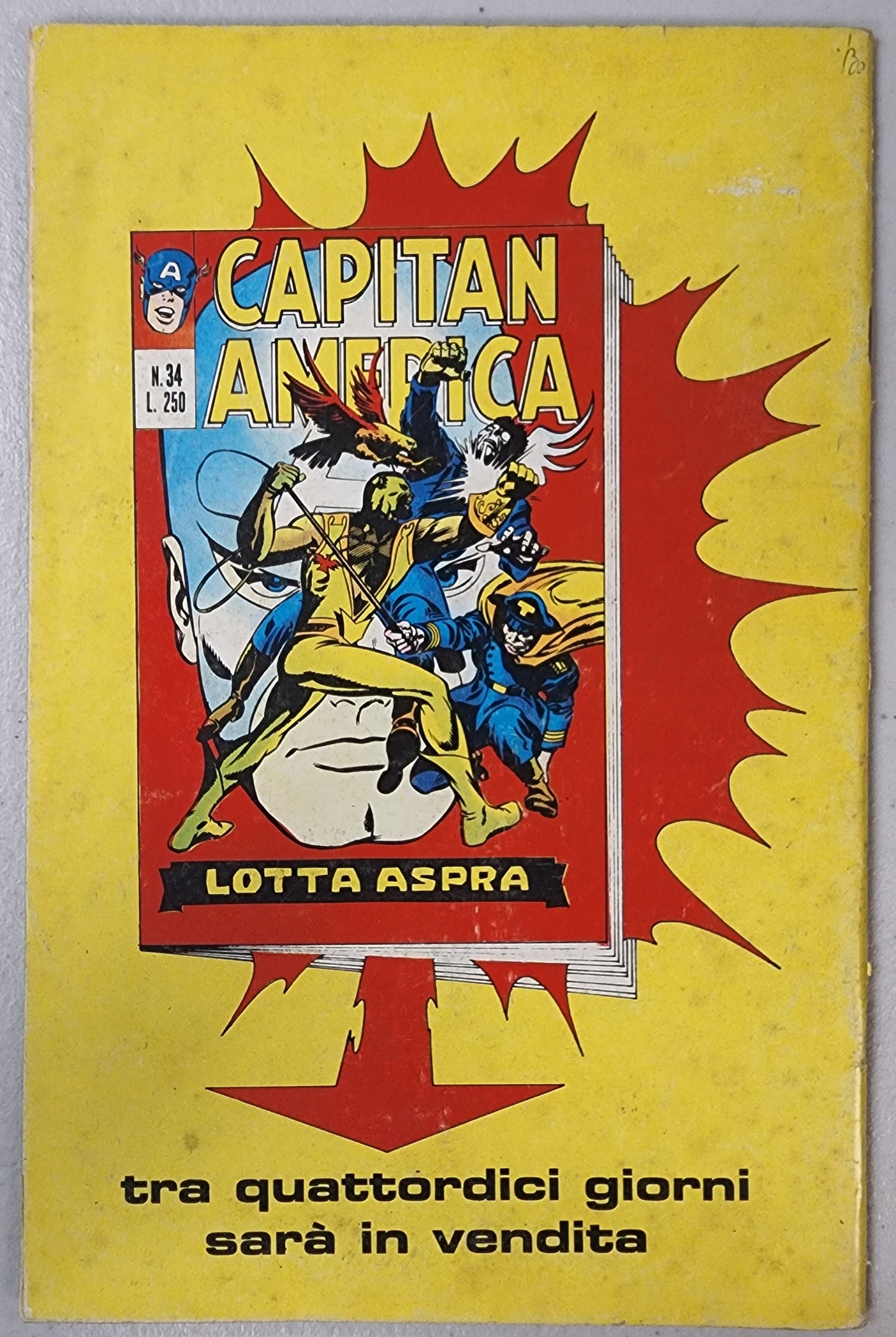 CAPTAIN AMERICA #33 (1ST APP FALCON) ITALIAN EDITION 1974