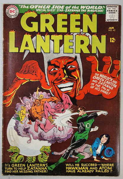 GREEN LANTERN #42 1966 (3RD APP ZATANNA. 1ST WARLOCK OF YS)