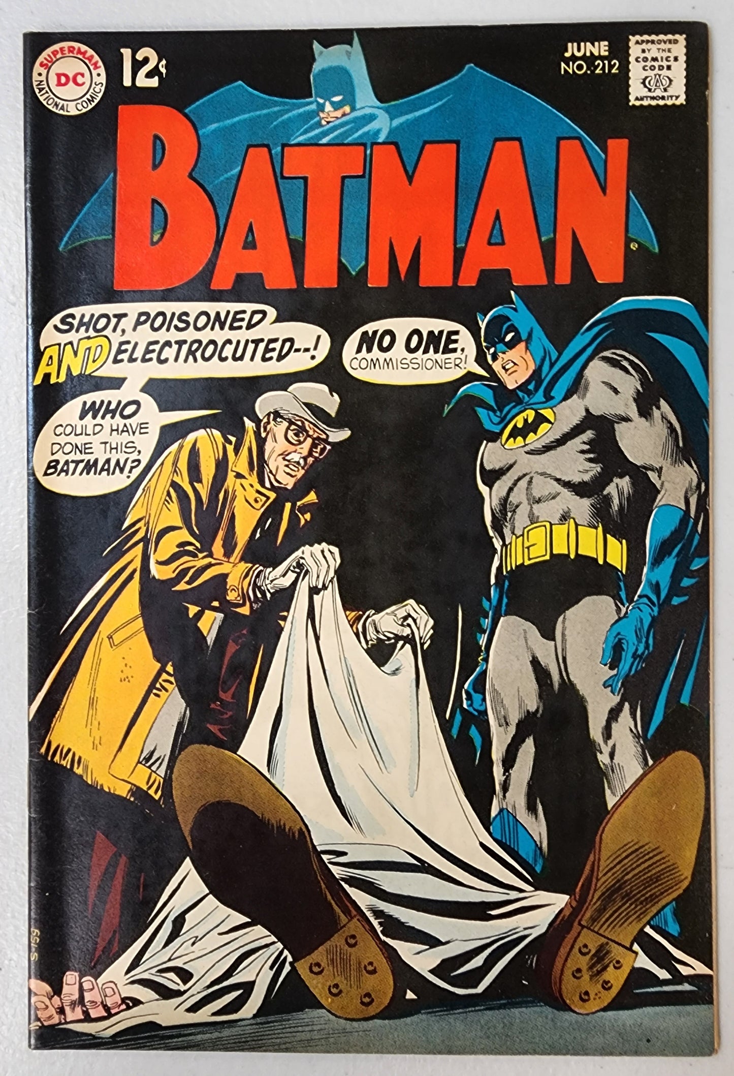 BATMAN #212 (LAST $0.12 ISSUE) 1969  DC COMICS   
