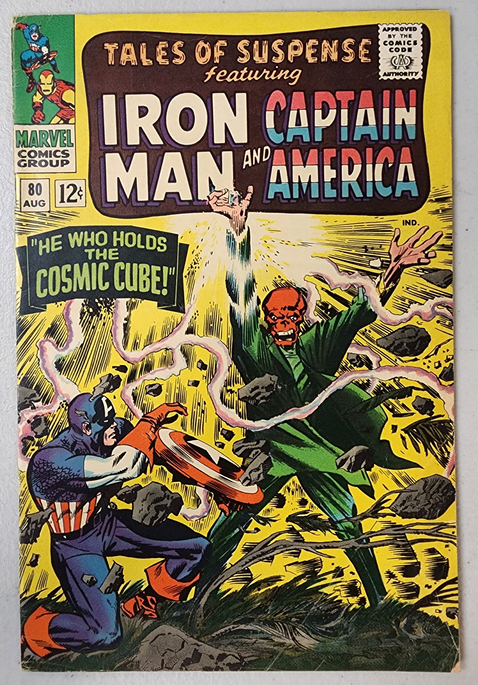 TALES OF SUSPENSE #80 IRON MAN CAPTAIN AMERICA (2ND APP COSMIC CUBE) 1966  MARVEL COMICS   