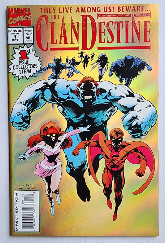CLANDESTINE #1 FOIL 1994 (1ST APP ADAM ALBERT DESTINE)  MARVEL COMICS   