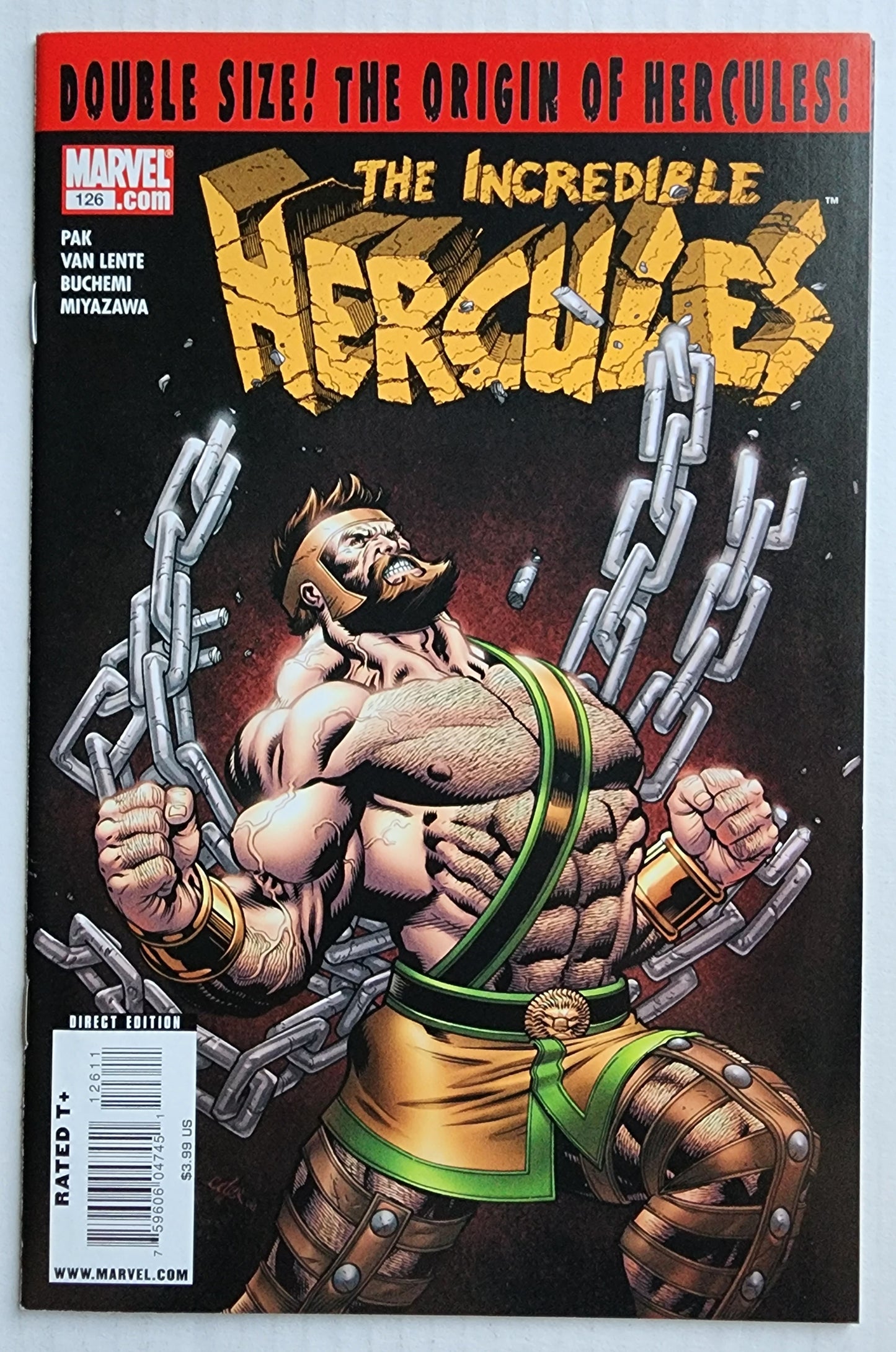 INCREDIBLE HERCULES #126 (ORIGIN OF HERCULES) 2009  MARVEL COMICS   