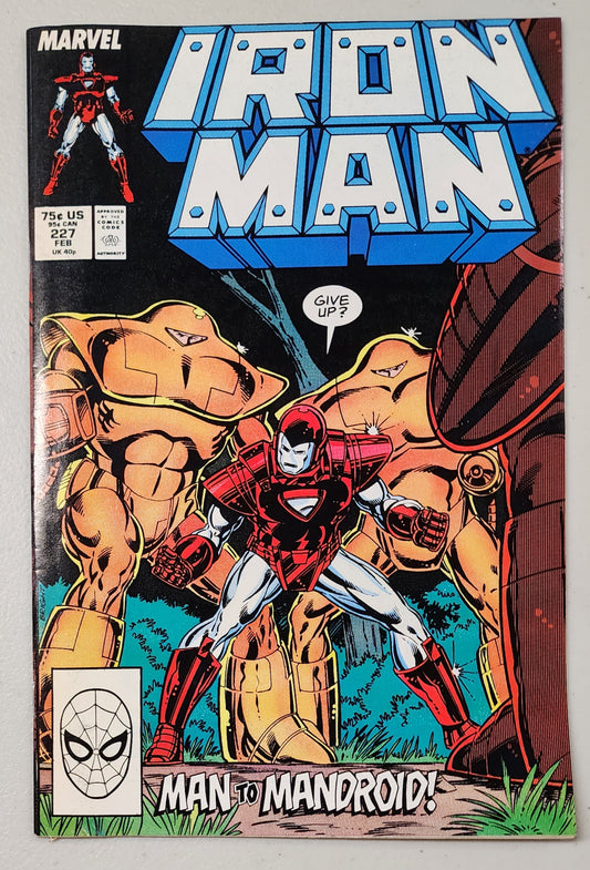 IRON MAN #227 1988 comic book MARVEL COMICS   