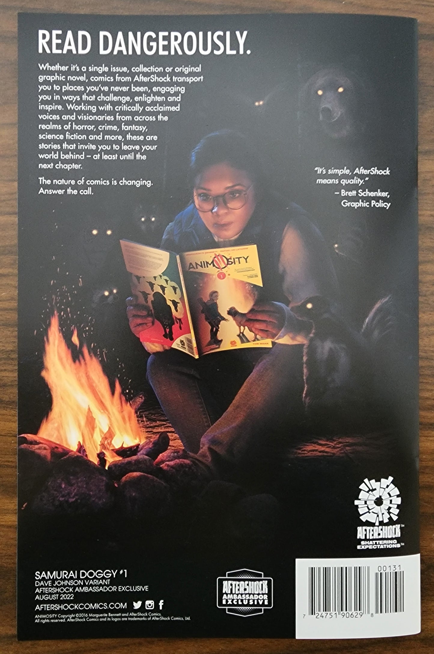 SAMURA DOGGY #1 AFTERSHOCK AMBASSADOR EXCLUSIVE VARIANT 2022 comic book AFTERSHOCK COMICS   