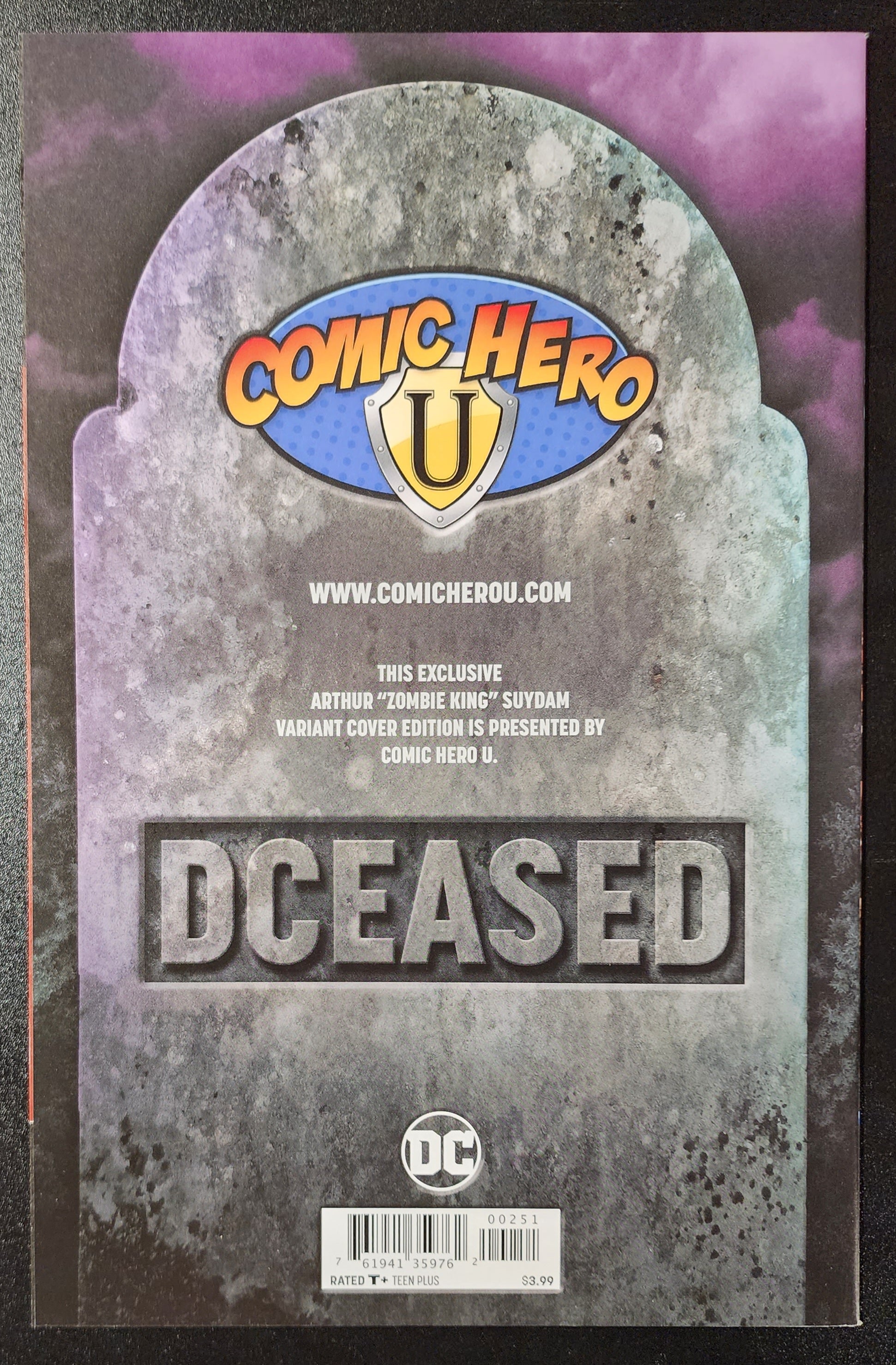 DCEASED #2 HOMAGE VARIANT SIGNED BY ARTHUR SUYDAM DCeased DC COMICS   