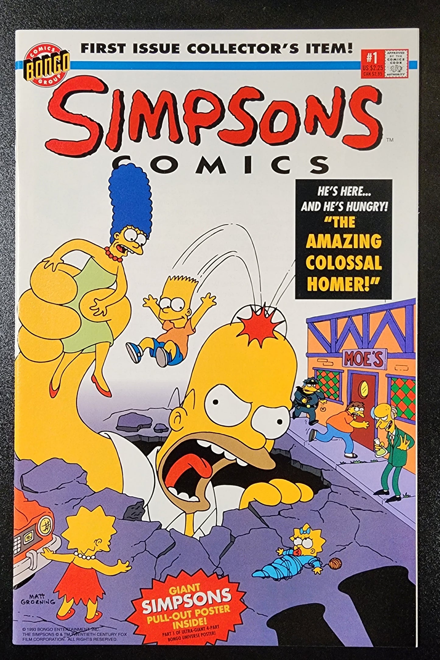 SIMPSON COMICS #1 1993 Harley Quinn BONGO COMICS   