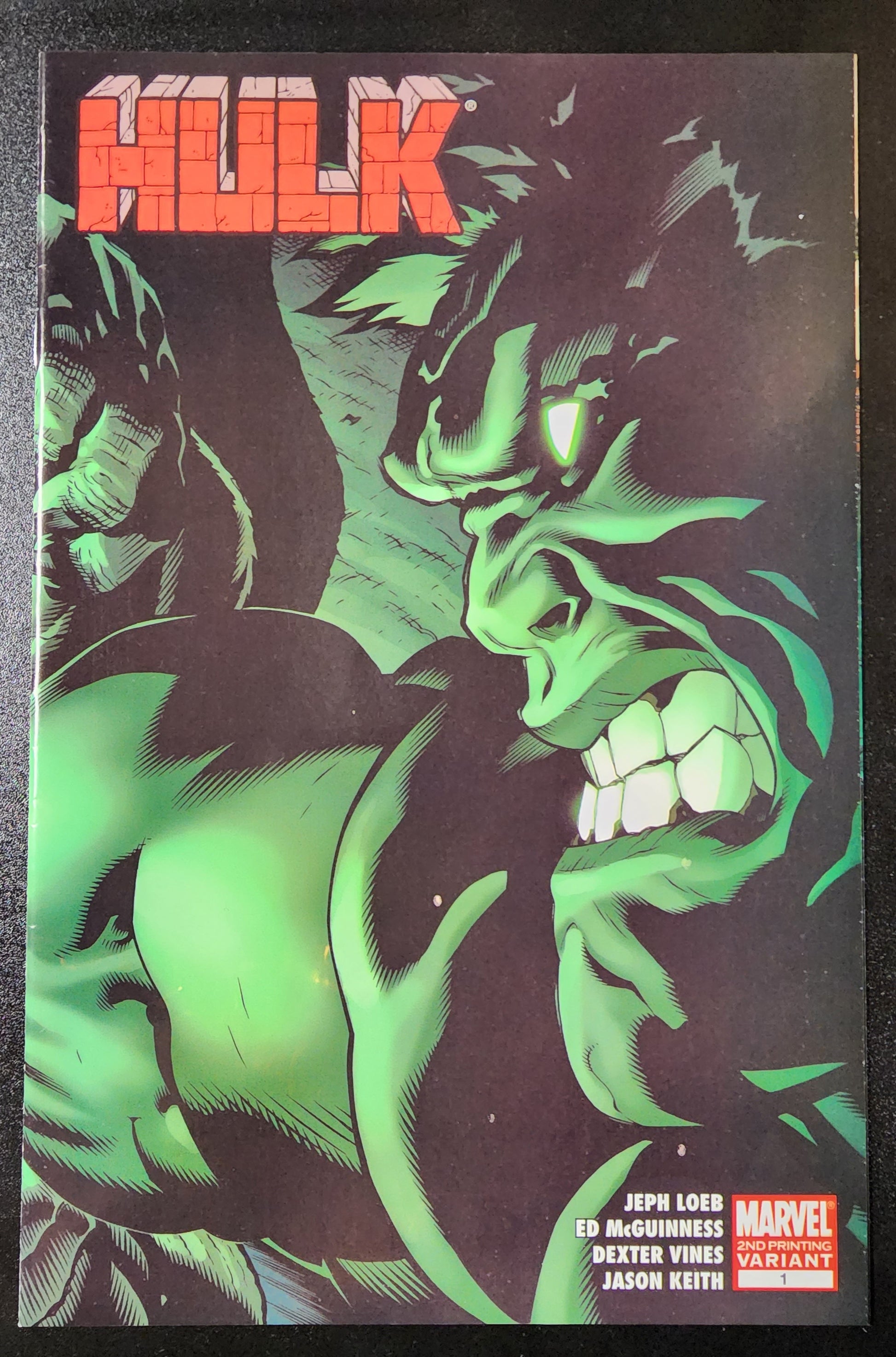 HULK #1 2ND PRINT VARIANT (1ST APP RED HULK) 2008 Hulk MARVEL COMICS   