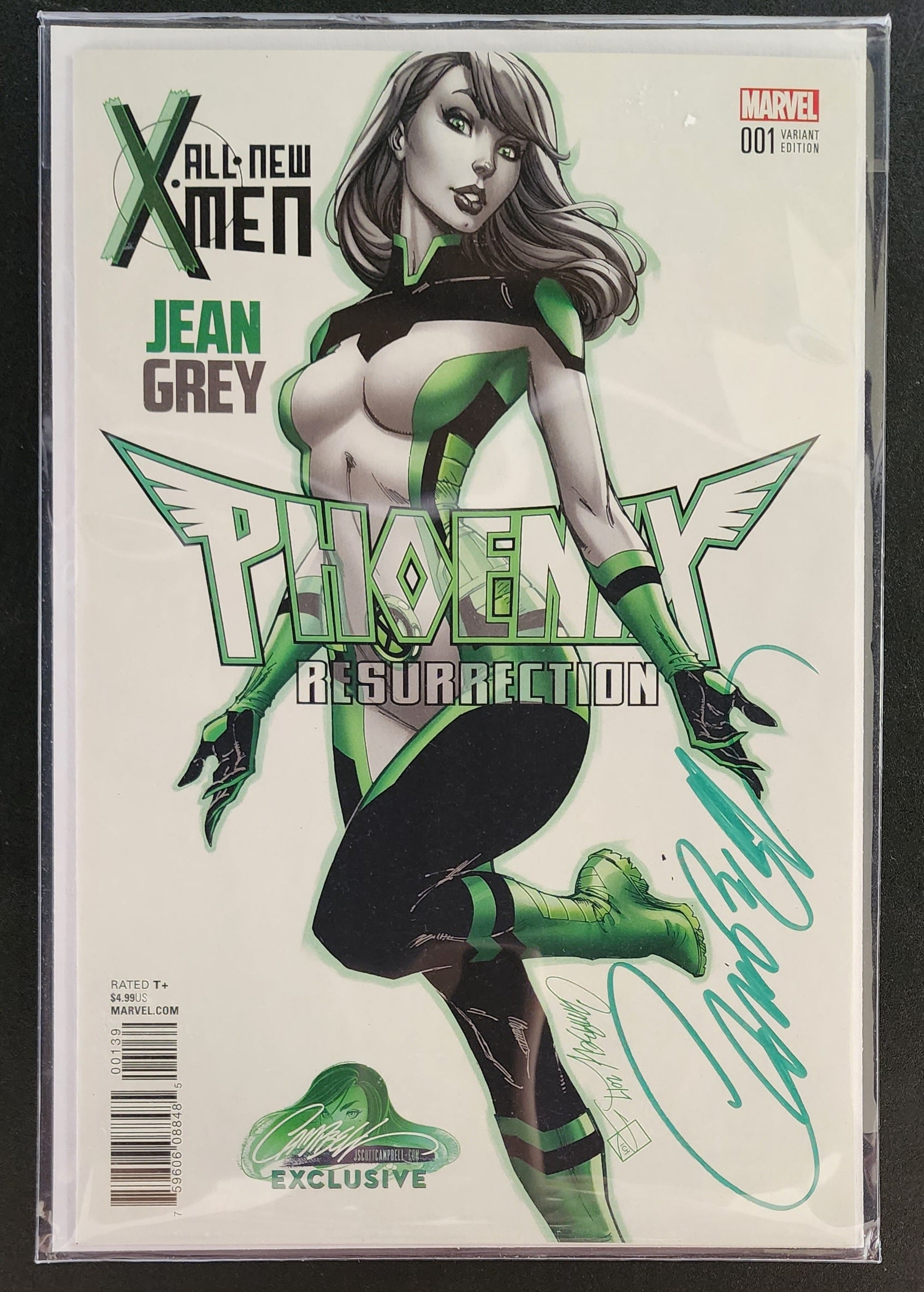 PHOENIX RESURRECTION #1 COVER F SIGNED J SCOTT CAMPBELL COA VARIANT 2018 X-Men MARVEL COMICS   