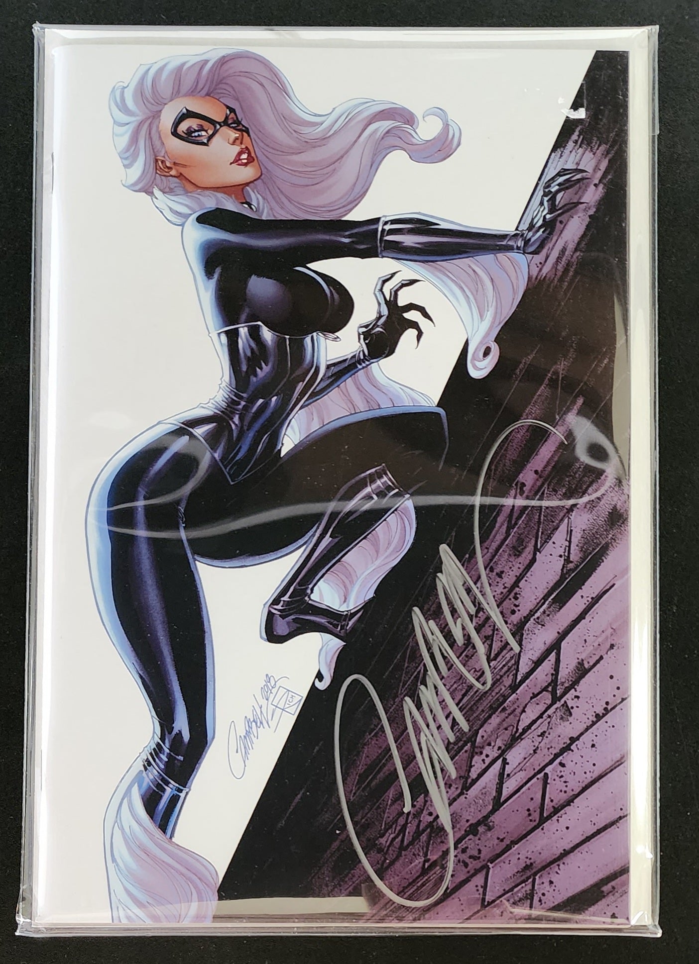 AMAZING SPIDER-MAN #800 BLACK CAT SIGNED J SCOTT CAMPBELL COA VIRGIN VARIANT 2018 Spider-Man MARVEL COMICS   