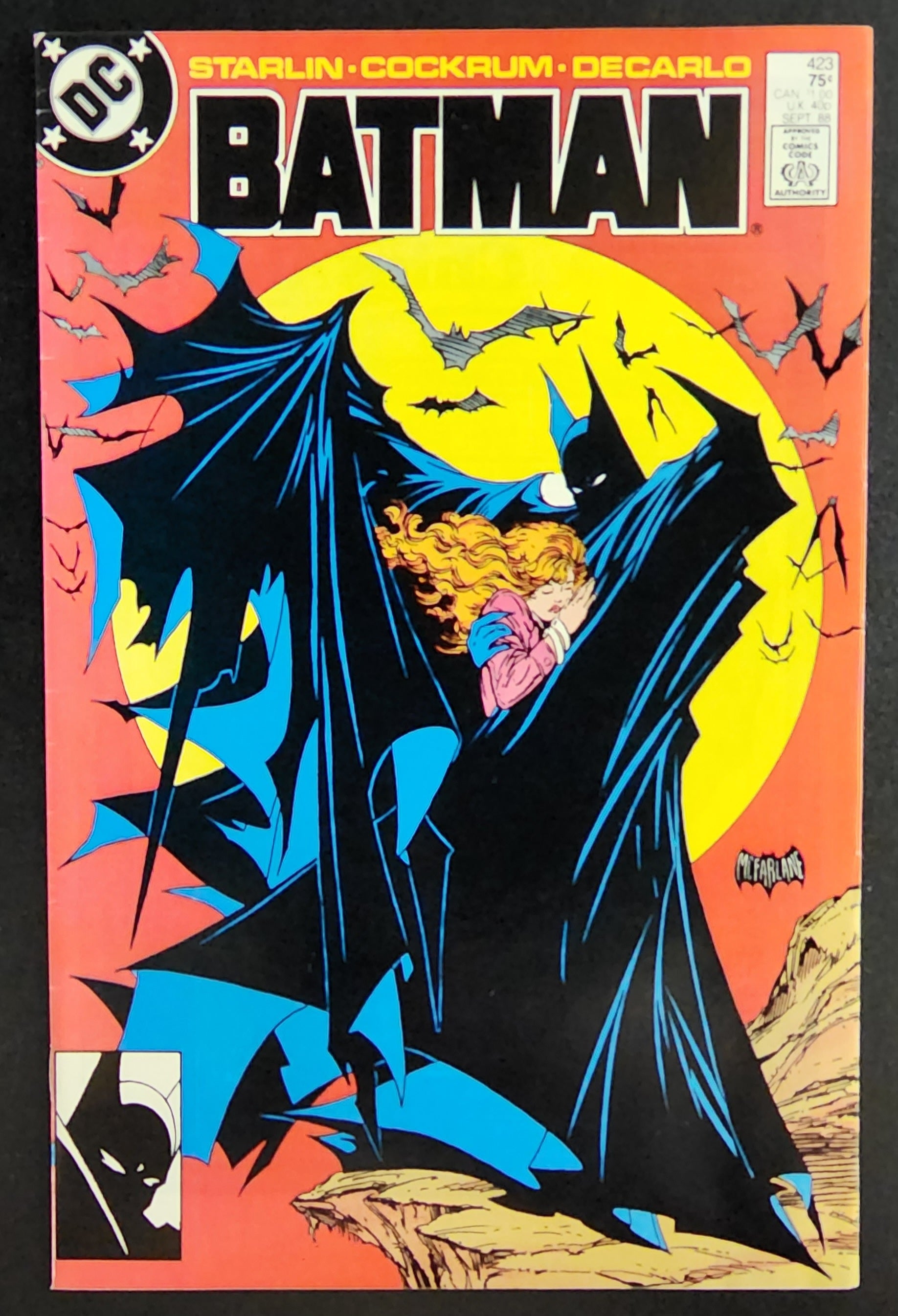 BATMAN #423 1ST PRINT TODD MCFARLANE 1988 comic books DC COMICS   