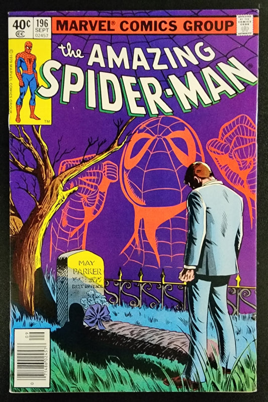 AMAZING SPIDER-MAN #196 1979 NEWSSTAND (FAKED DEATH AUNT MAY. 1ST APP DEBRA WHITMAN)