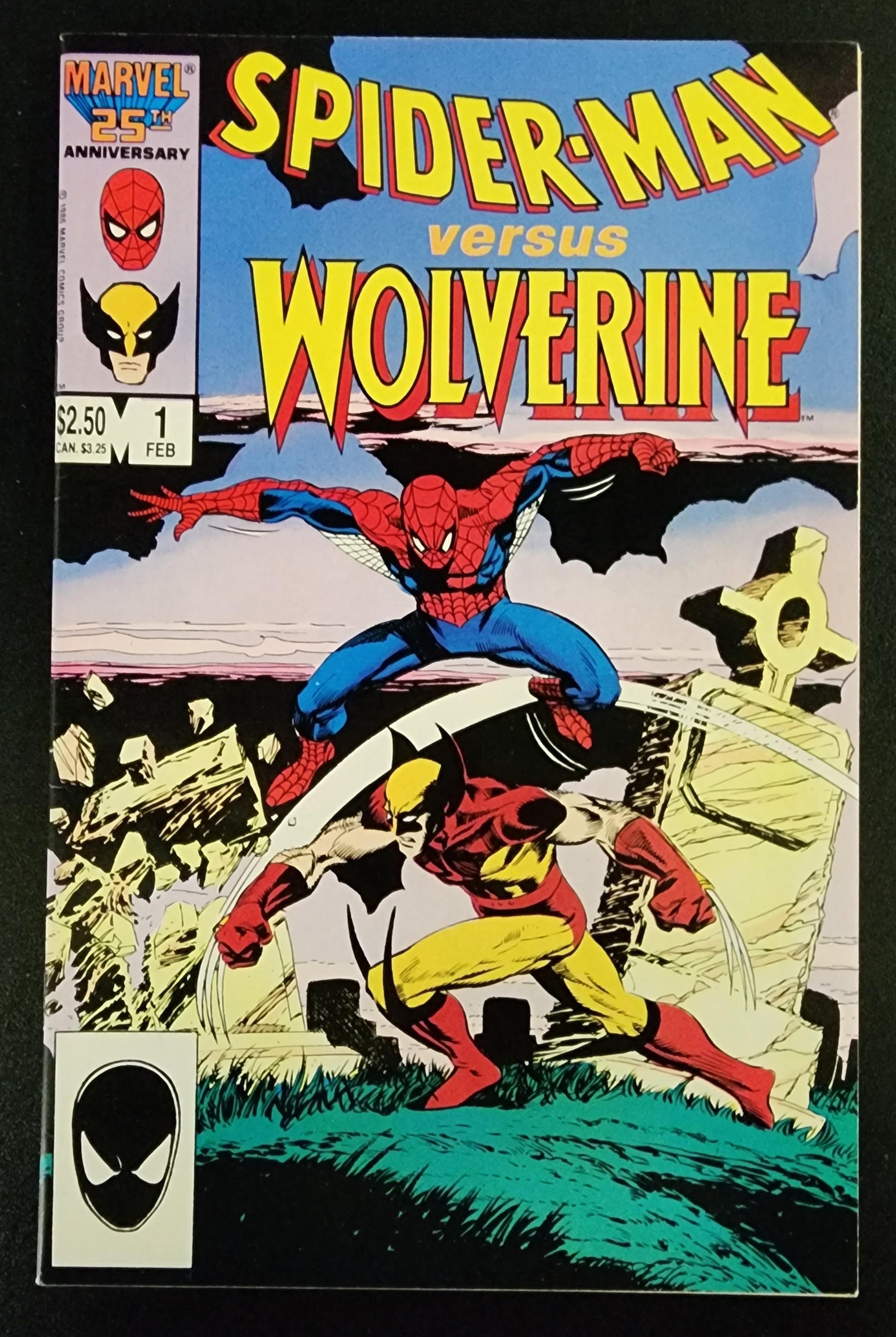 SPIDER-MAN VERSUS WOLVERINE #1 (DEATH OF NED LEEDS) 1987 Spider-Man MARVEL COMICS   