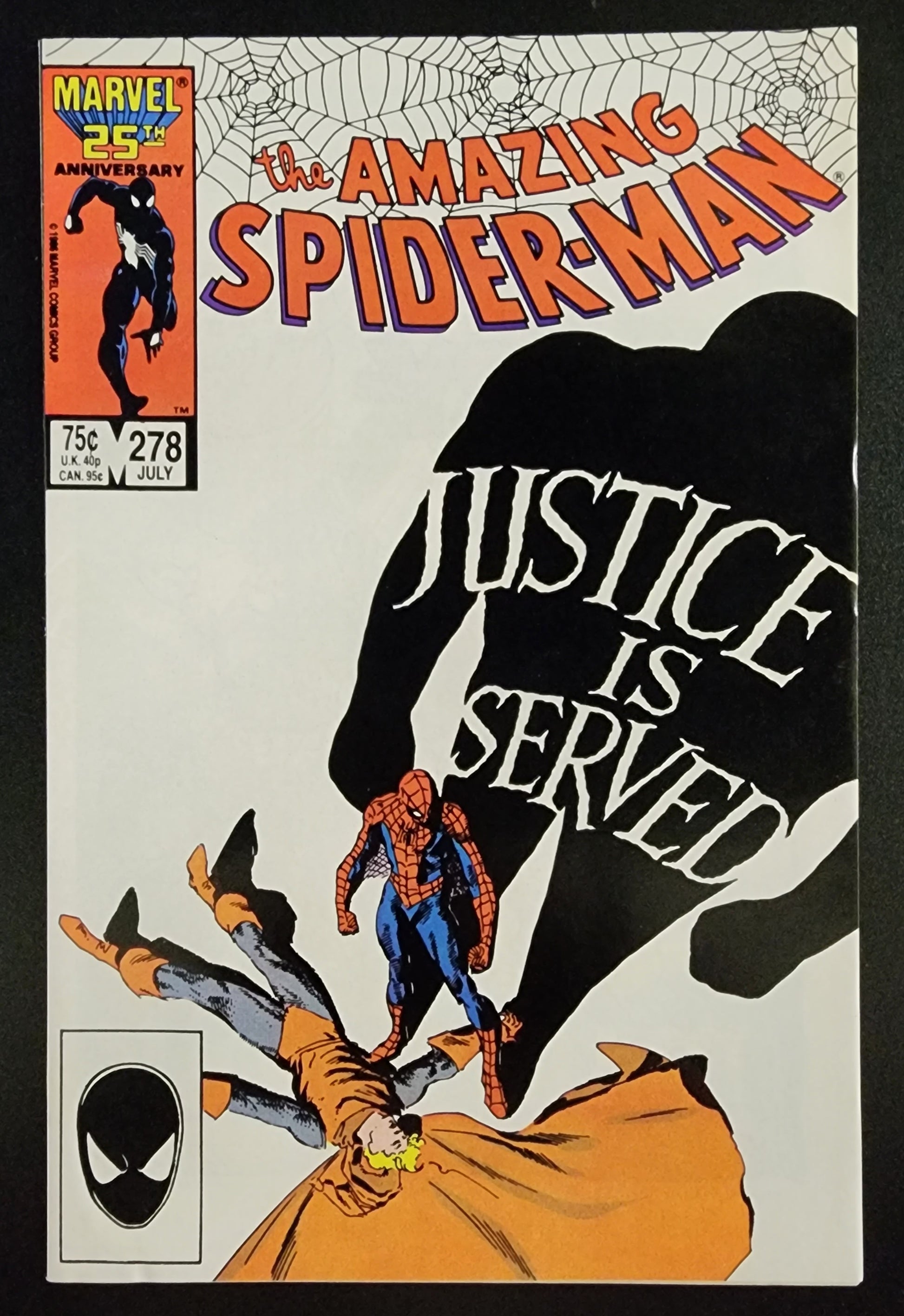 AMAZING SPIDER-MAN #278 1986 (DEATH OF WRAITH) Spider-Man MARVEL COMICS   