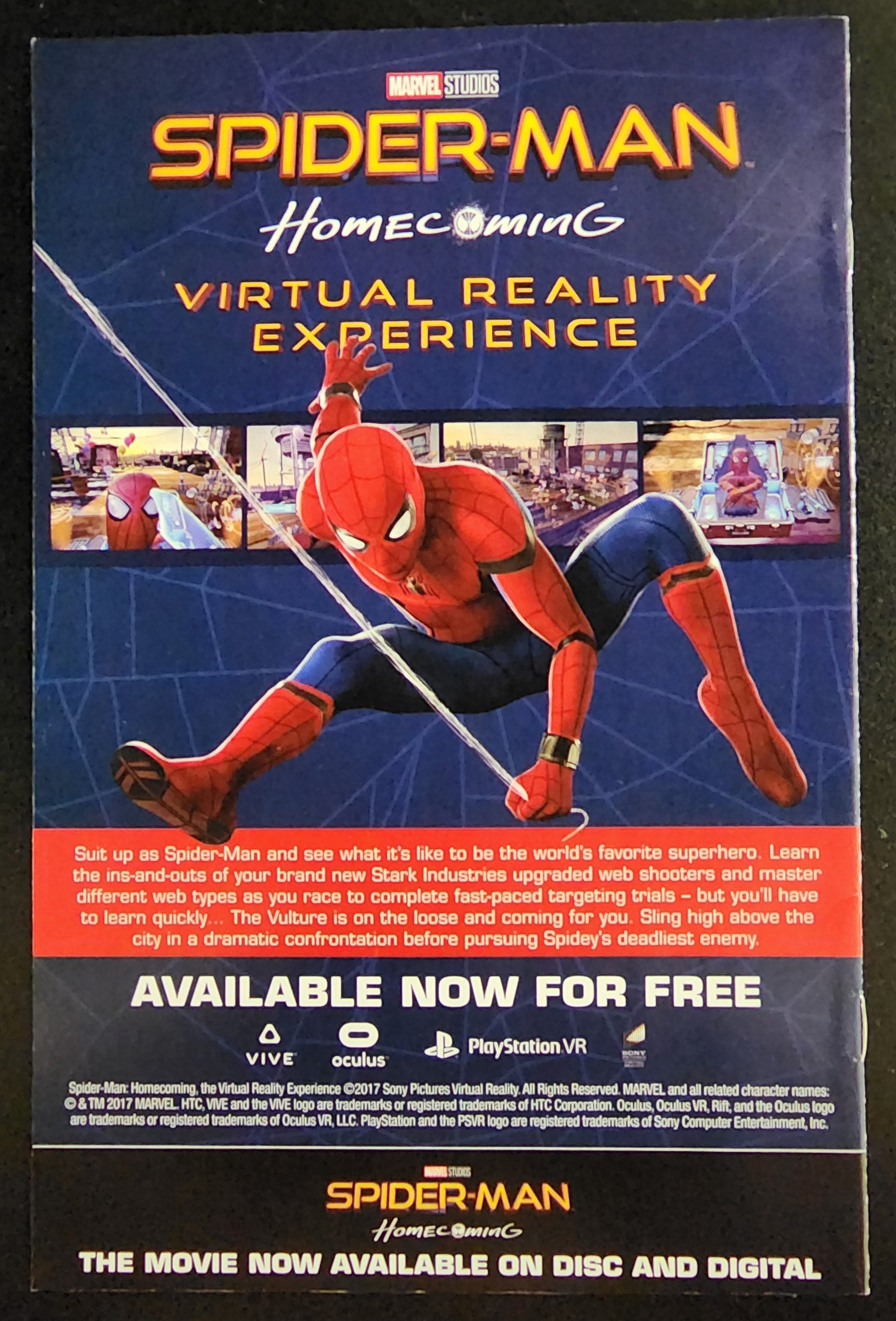 Spider man homecoming discount psvr