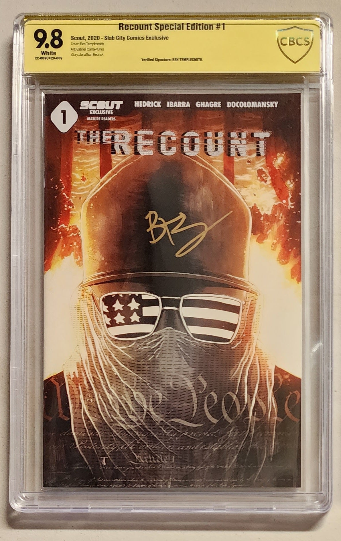 9.8 CBCS RECOUNT #1 VARIANT SIGNED BY BEN TEMPLESMITH [22-069C420-009] Recount CBCS   