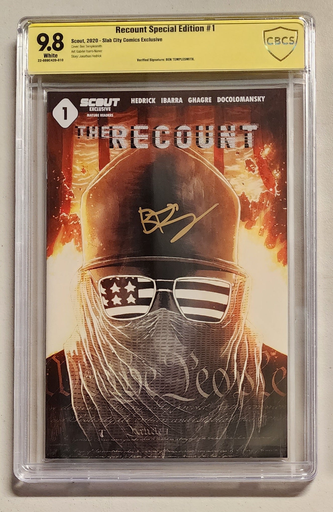 9.8 CBCS RECOUNT #1 VARIANT SIGNED BY BEN TEMPLESMITH [22-069C420-010] Recount CBCS   