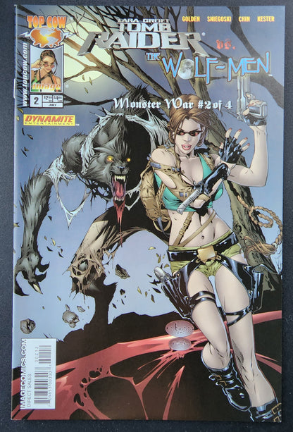 MONSTER WAR TOMB RAIDER VS WOLF MEN #2 VARIANT 2005 [SD01] COMIC BOOK IMAGE COMICS   