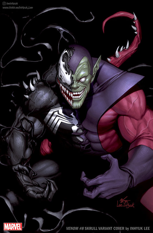 VENOM #8 INHYUK LEE SKRULL VARIANT 2022 Venom MARVEL PRH   