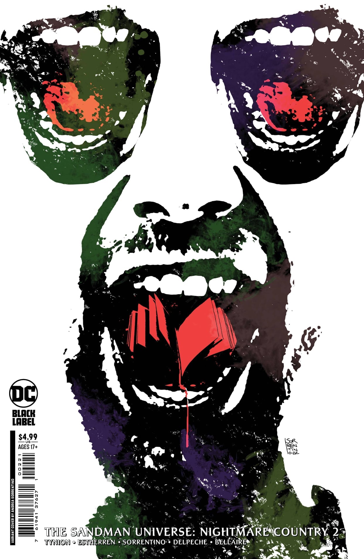 SANDMAN UNIVERSE NIGHTMARE COUNTRY #2 CVR B SORRENTINO VARIANT 2022 Sandman Universe DC COMICS