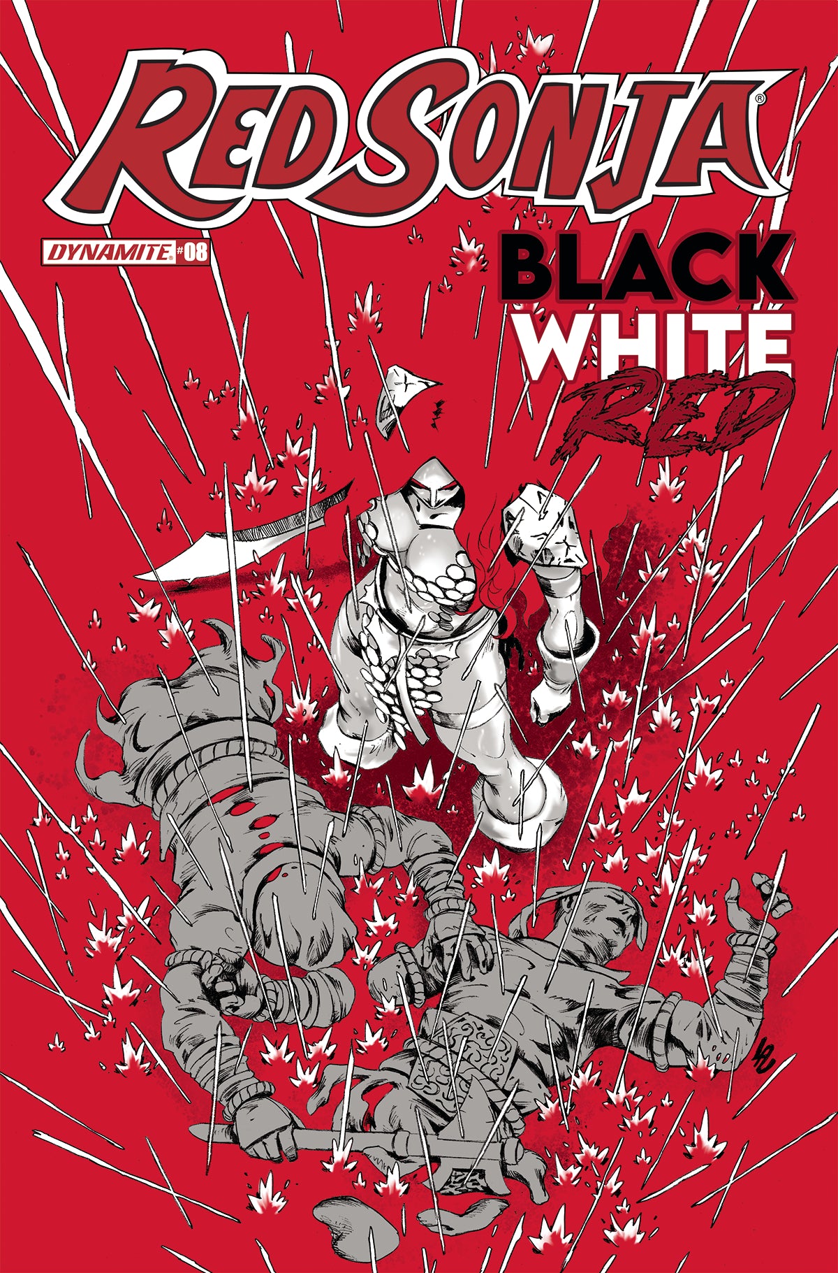 RED SONJA BLACK WHITE RED #8 CVR C LAU 2022 Red Sonja DYNAMITE