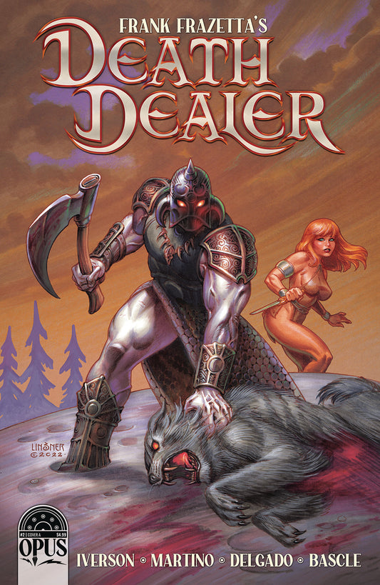 FRANK FRAZETTA DEATH DEALER #2 CVR A LINSNER 2022 comic book OPUS COMICS   