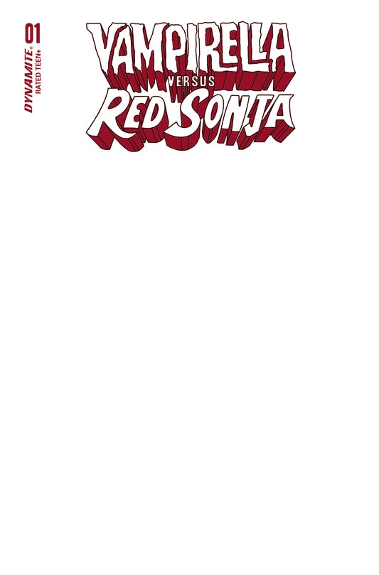 VAMPIRELLA VS RED SONJA #1 CVR F BLANK AUTHENTIX VARIANT 2022 Vampirella DYNAMITE