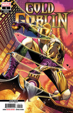 GOLD GOBLIN #1 CHECCHETTO 2ND PRINT VARIANT 2023 Gold Goblin Marvel   