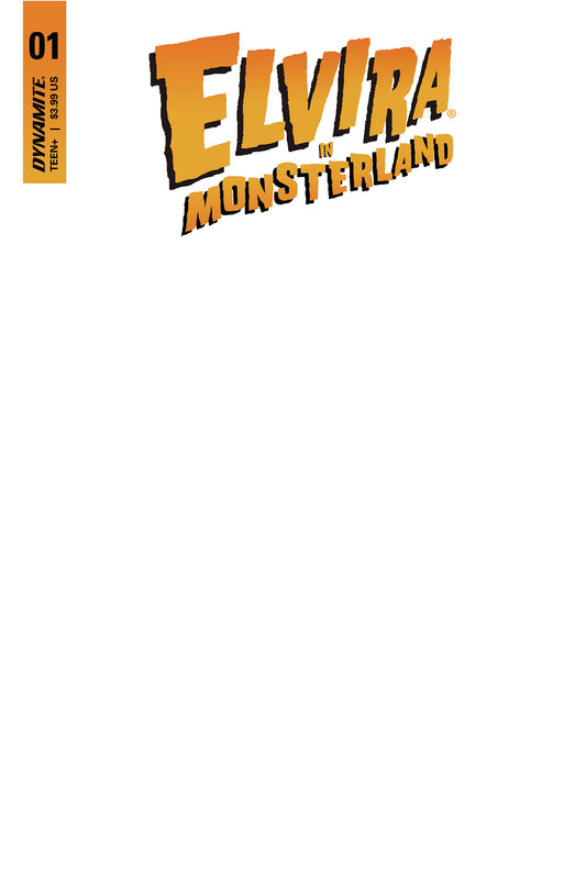 ELVIRA IN MONSTERLAND #1 CVR E BLANK AUTHENTIX VARIANT 2023 Elvira DYNAMITE